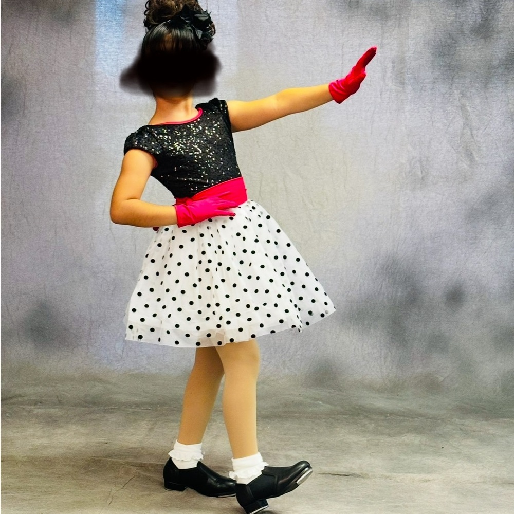 Revolution Black and White Polka Dot Dance Costume - Picture 1 of 8